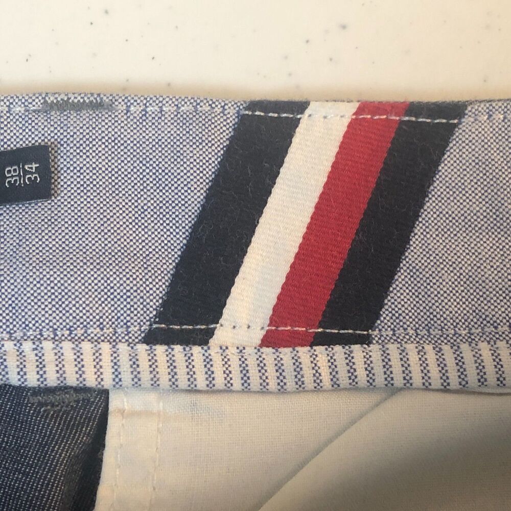 Tommy Hilfiger Mens Chino Pants Gray 40x33 Fit Preppy Minimalist Business Casual - Picture 7 of 11